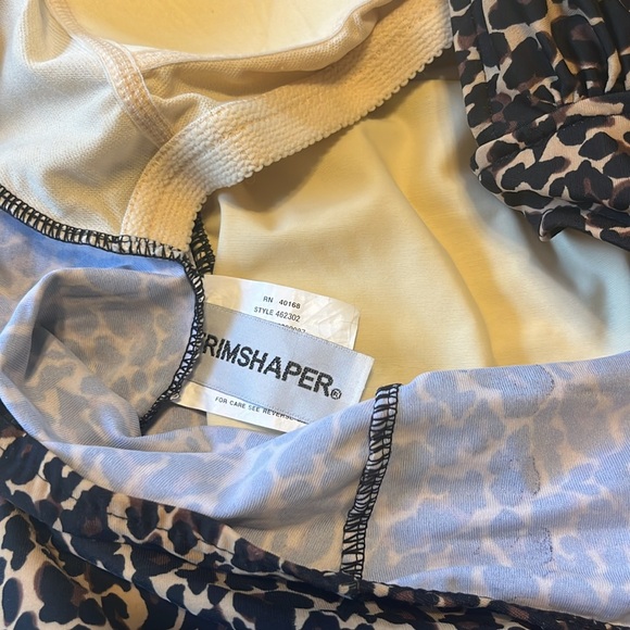 Trimshaper Leopard Print One Piece Swimsuit - Picture 4 of 6